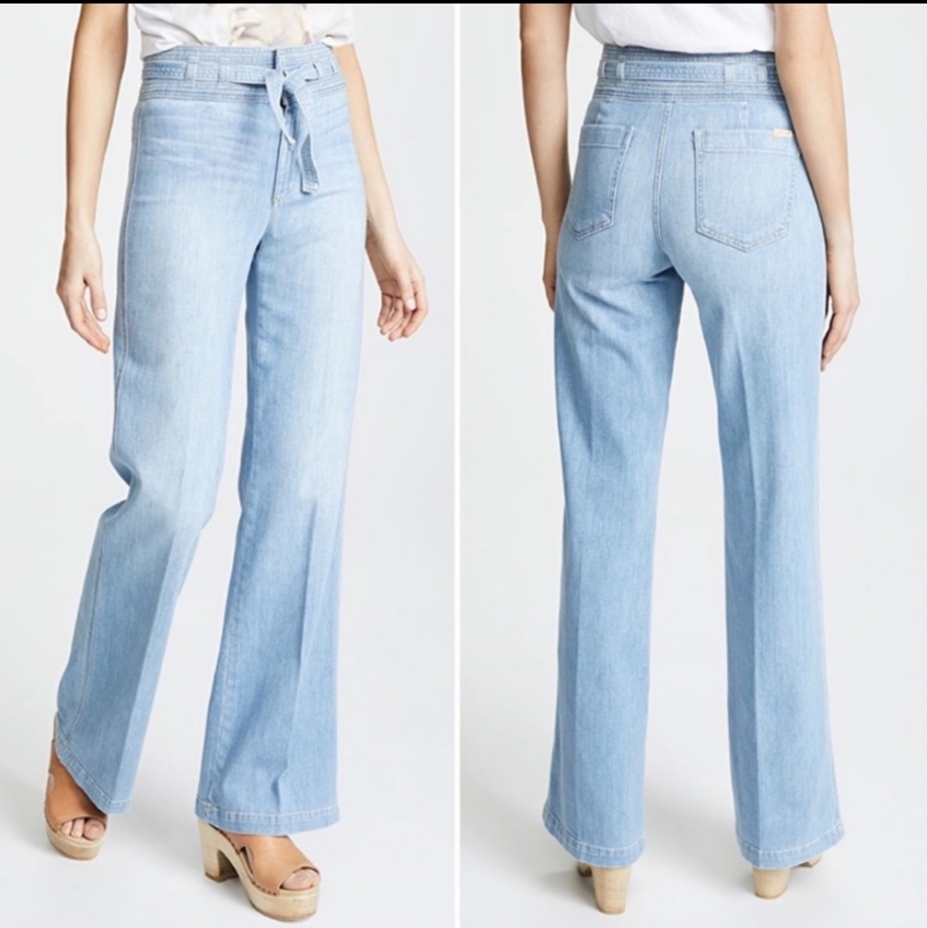 Joe's Jeans Chelsea High Rise Belted Flare Jeans